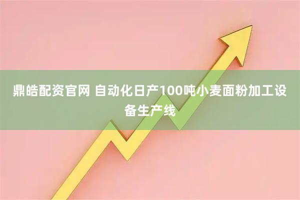 鼎皓配资官网 自动化日产100吨小麦面粉加工设备生产线